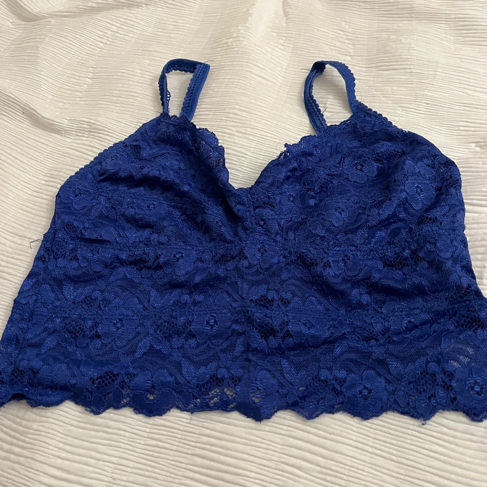 LF blue lace top